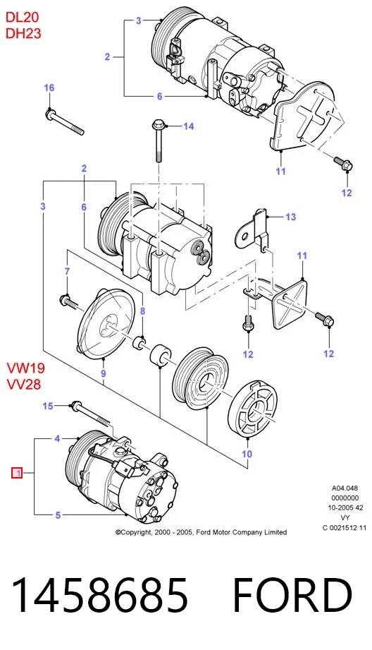 1458685 Ford Компресор холодоагенту