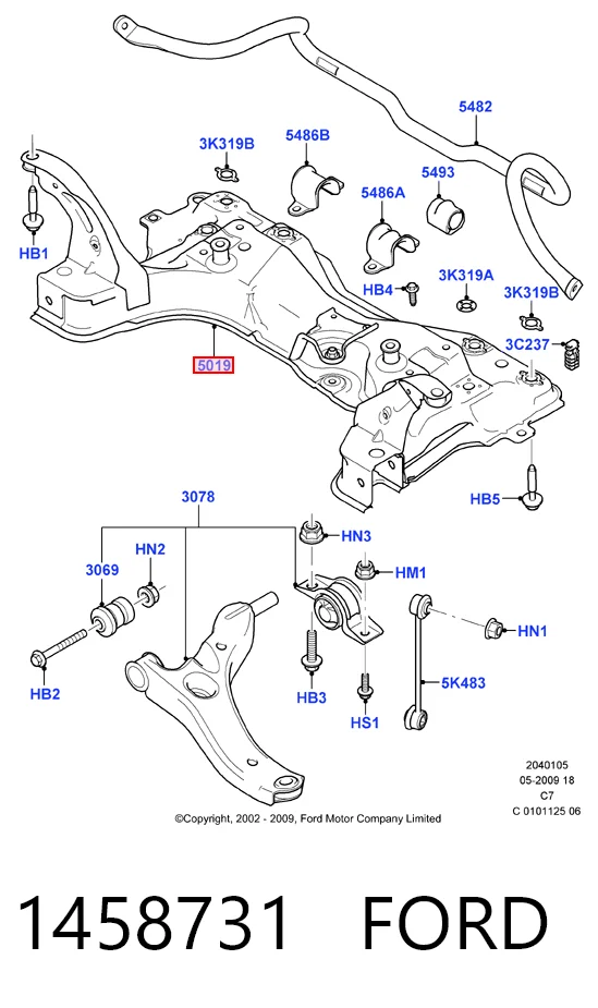  Підрамник передній Ford Connect 