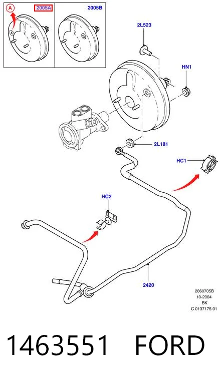  Підсилювач гальм Ford Fiesta 