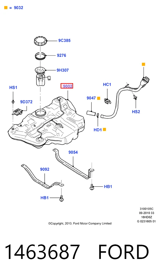 Б/бак Ford Mondeo IV хетчбек (CA2) (2007 - 2014) ціна, від 79.82 USD