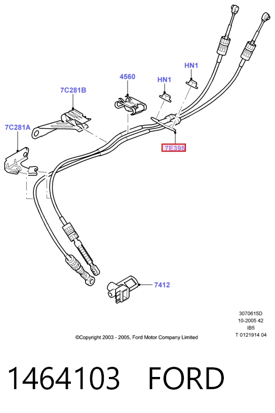 HMP4M5R7E395RB Hmpx Трос коробки передач