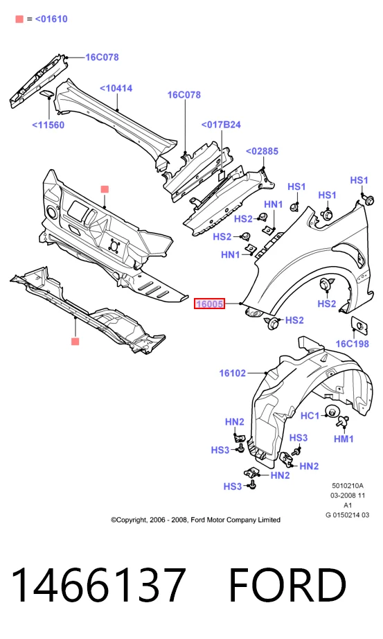 Переднє праве крило Ford S-Max 