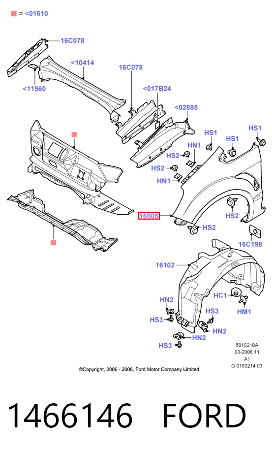 Бічна частина передня ліва Ford S-Max 