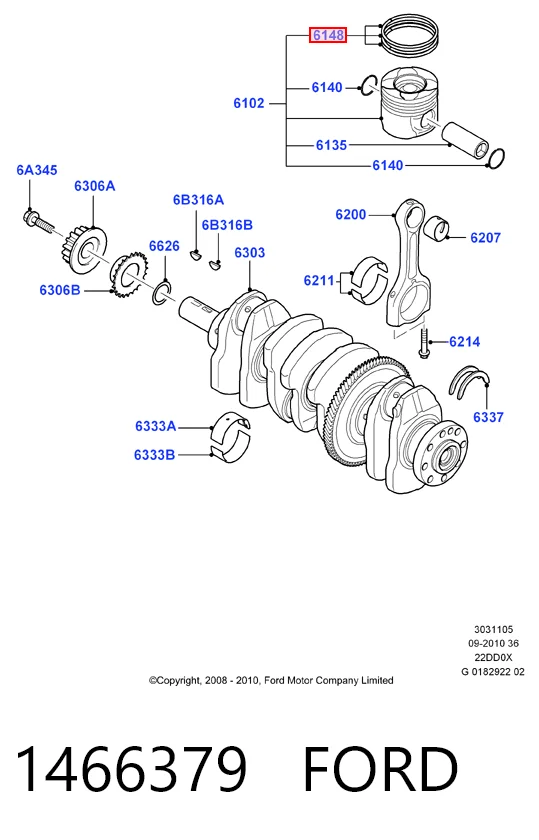 Купити C2S52166 Jaguar Кільця поршневі компресора, на 1 циліндр, STD