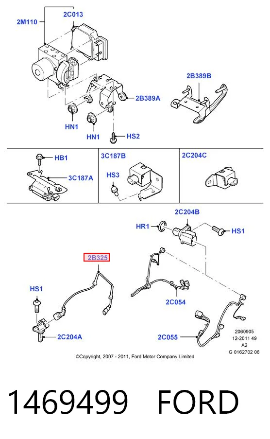 1469499 Ford Провід датчика АБС передній