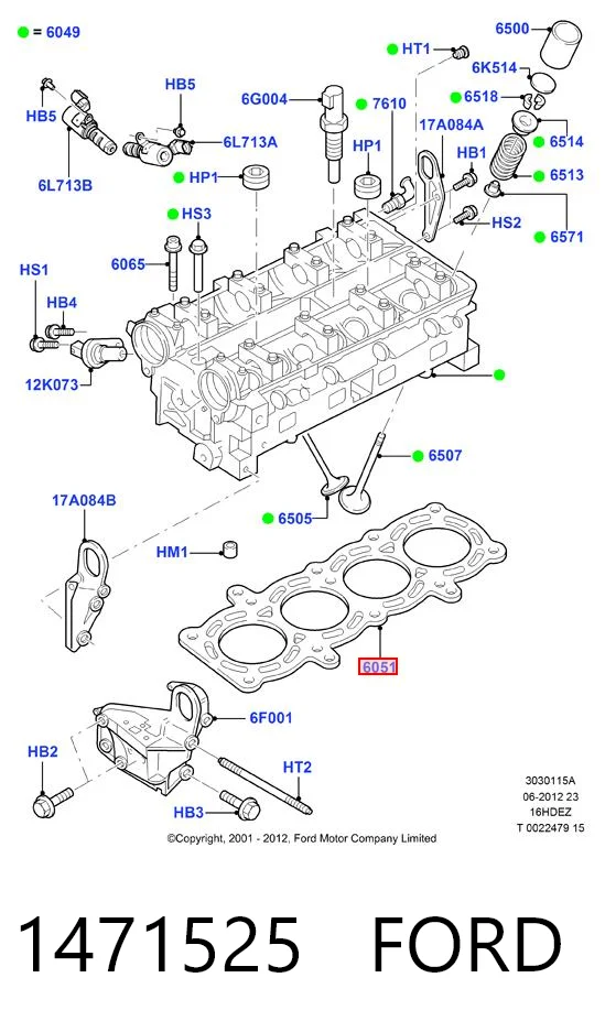  Прокладка ГБЦ Ford Fusion 