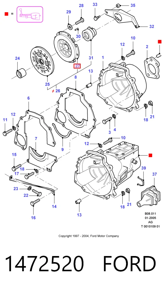  Корзина зчеплення Ford Sierra 2
