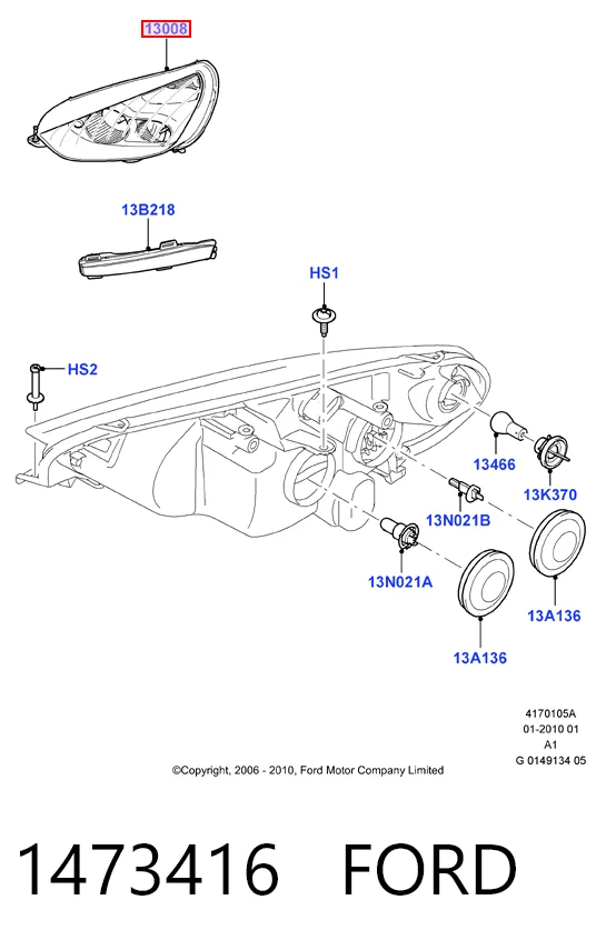 Купити Фара права Ford S-Max  CA1