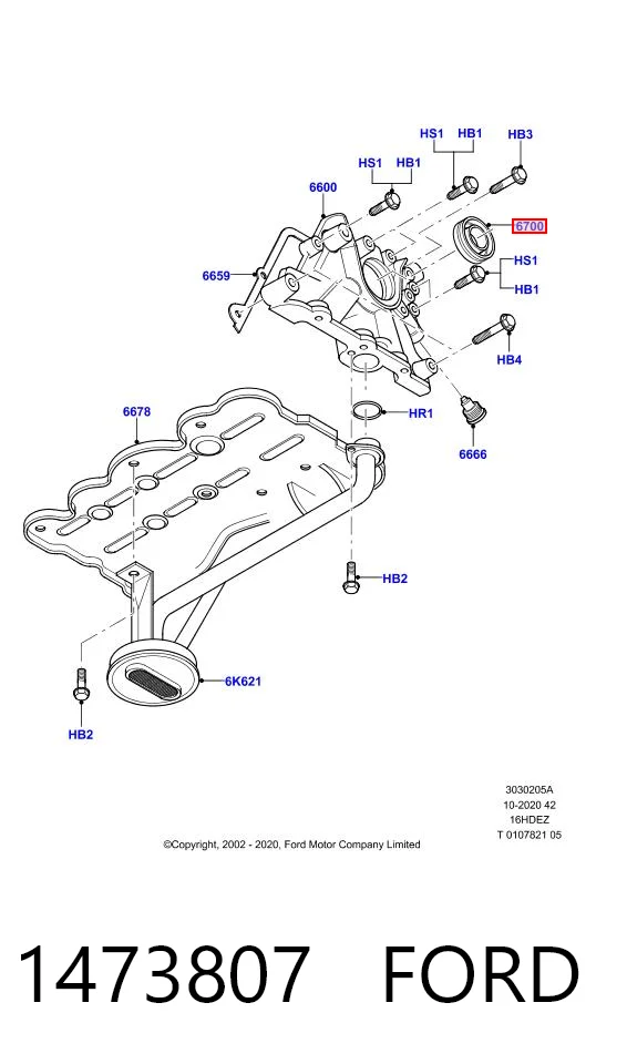 Сальник колінчастого валу на Ford Focus I DFW