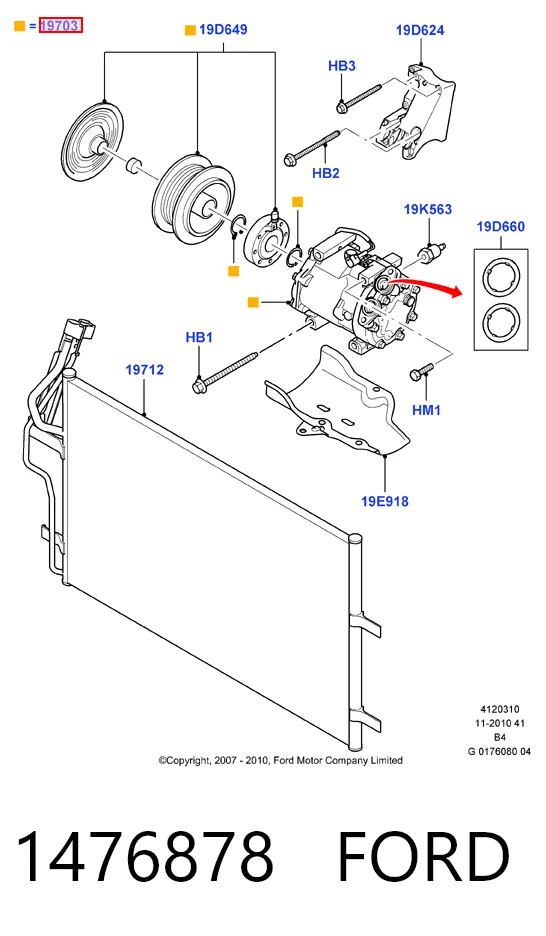 1476878 Ford Компресор холодоагенту