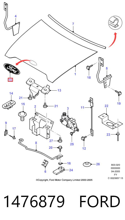 Купити Емблема кришки багажника Ford Focus II DA, HCP, DP