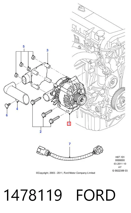 1478119 Ford Авто генератор