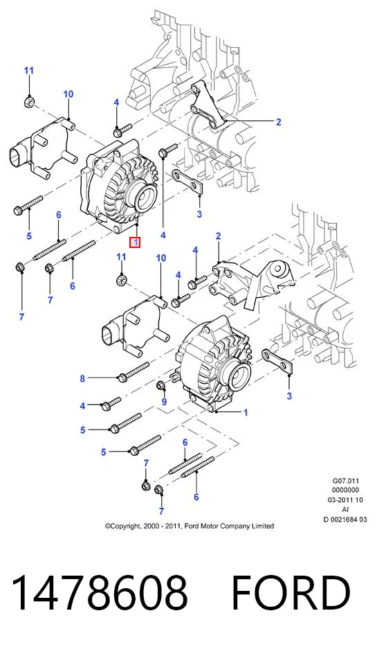 1478608 Ford Авто генератор