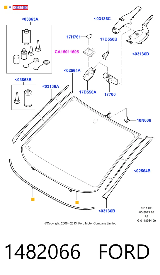 Скло лобове Ford S-Max 