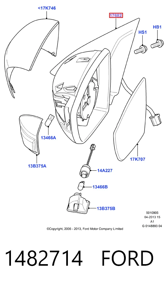 Ліве бічне дзеркало Polcar 3275518E ціна, від 119.55 USD