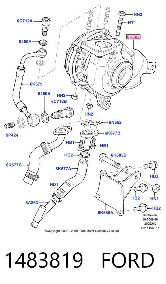 1483819 Ford Турбонаддув