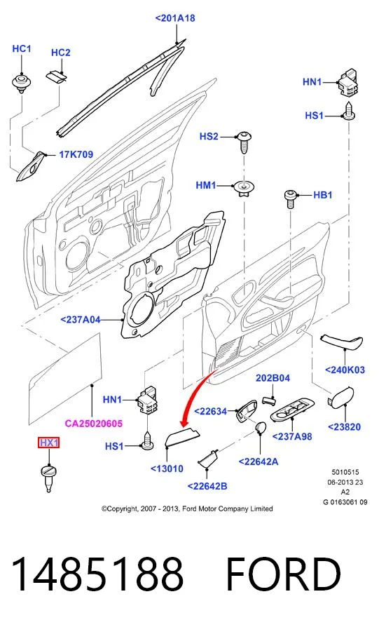Купити 91169621 Peugeot/Citroen Пістон (кліп) кріплення обшивки дверей