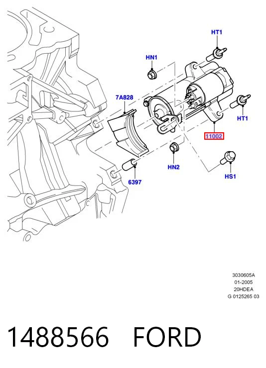 1488566 Ford Стартер двигуна
