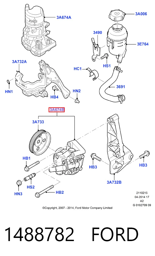1488782 Ford Насос гідропідсилювача