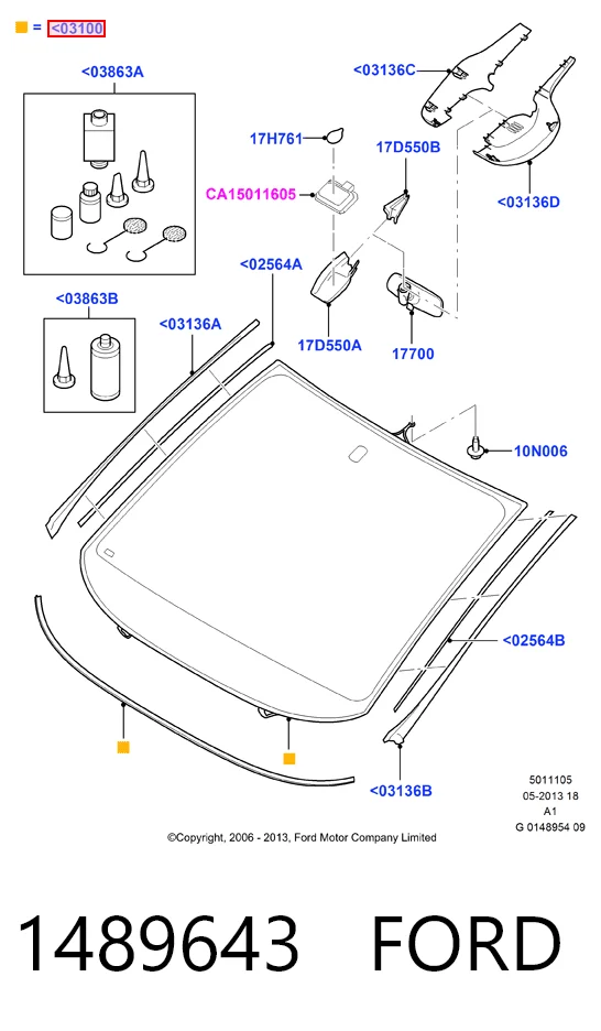  Лобове скло Ford Galaxy 