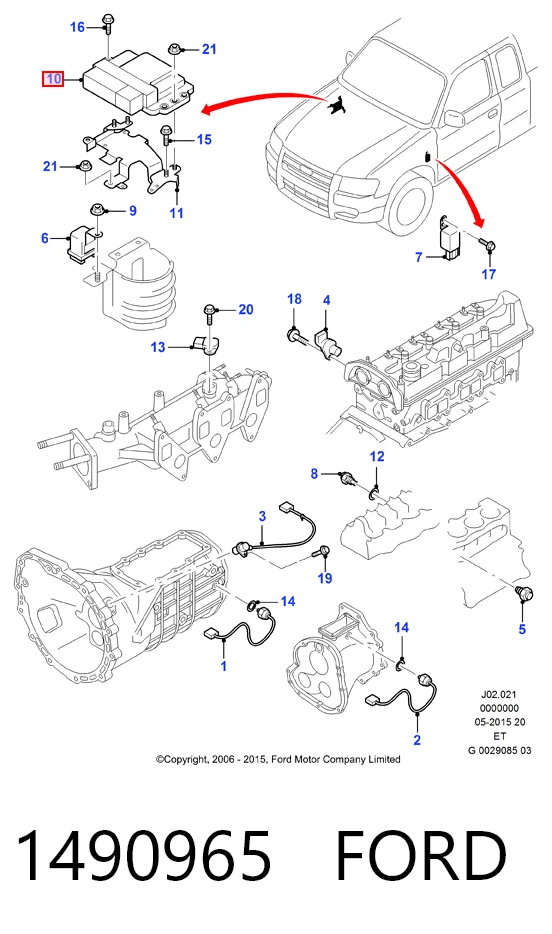 ЕБУ Ford Ranger пікап (ET) (2006 - 2011) ціна, від 184.51 USD