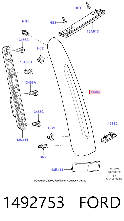  Задня права фара Ford C-Max 