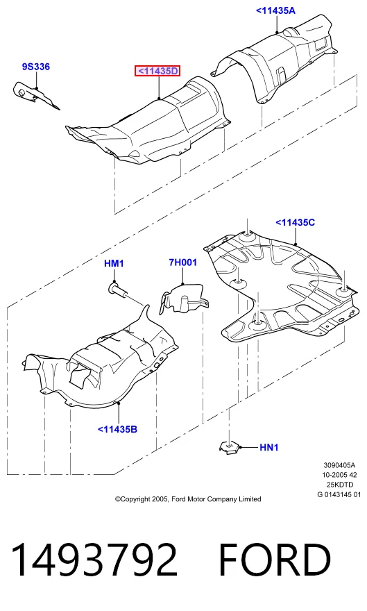 Бампер задній Ford Focus II