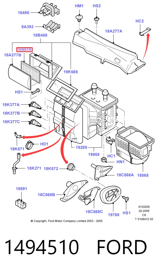 Фільтр повітряний обігрівача Ford Connect TOURNEO автобус (PU2) (2002 - 2013) ціна, від 12.44 USD
