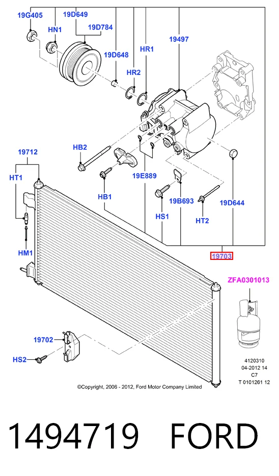 1494719 Ford Компресор холодоагенту