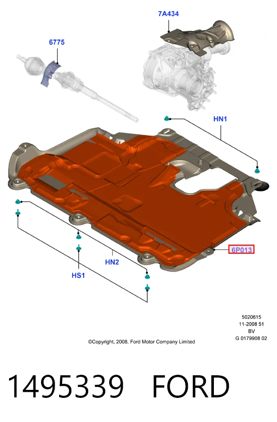 Захист піддона двигуна на Ford Kuga I CBV