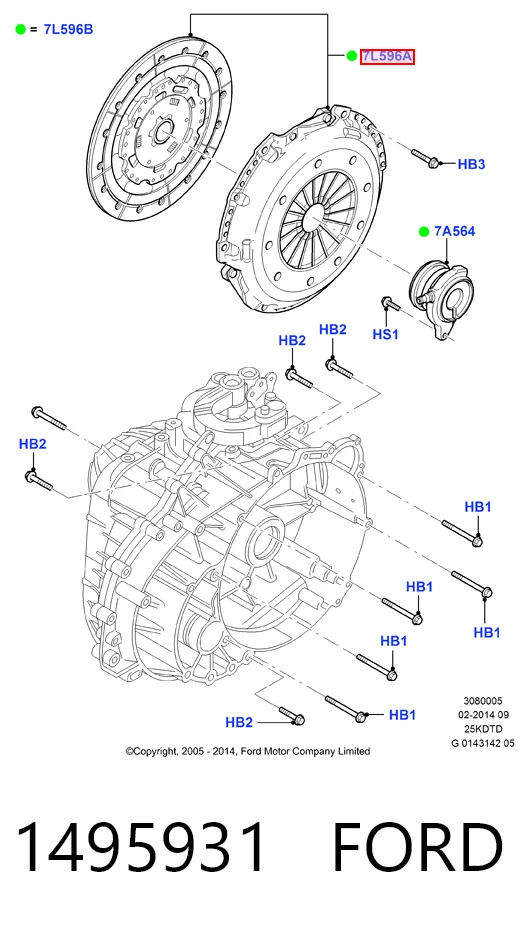 Комплект зчеплення (3 частини) Polcar VA826797 ціна, від 228.64 USD