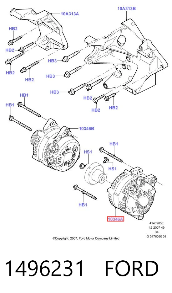 1496231 Ford Авто генератор