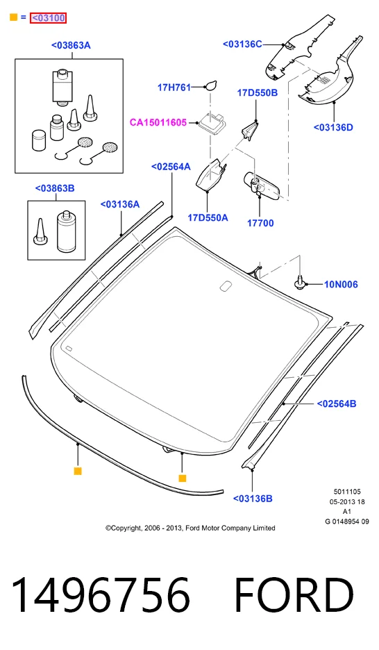 Купити Лобове скло Ford S-Max  CA1