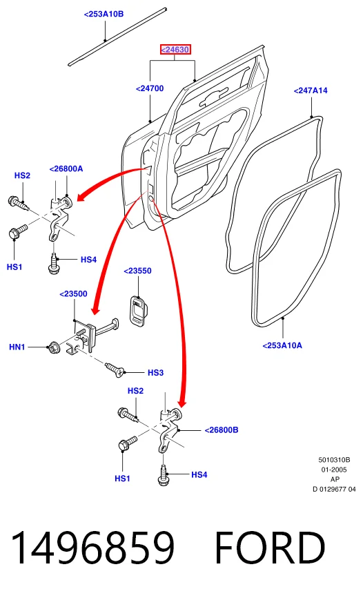 Двері задні, праві Ford Focus II седан (DB, FCH, DH) (2005 - 2011) ціна, від 44.34 USD
