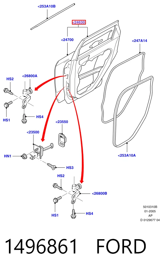 Двері задні Ford Focus II седан (DB, FCH, DH) (2005 - 2011) ціна, від 78.14 USD