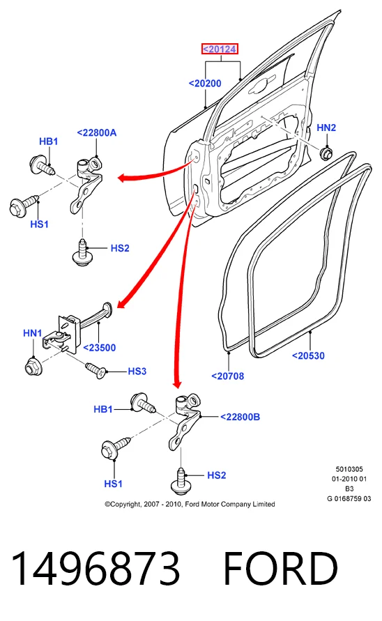 Дверь передня ліва на Ford C-Max  DM2