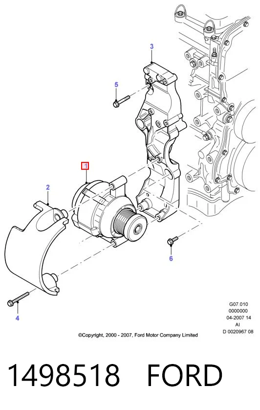 1498518 Ford Авто генератор