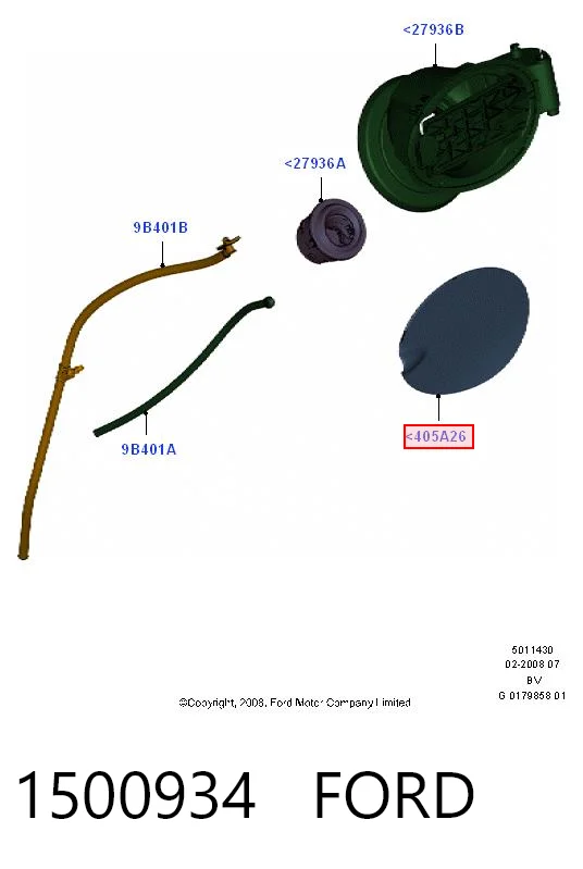 1500934 Ford Дверцята бензобака