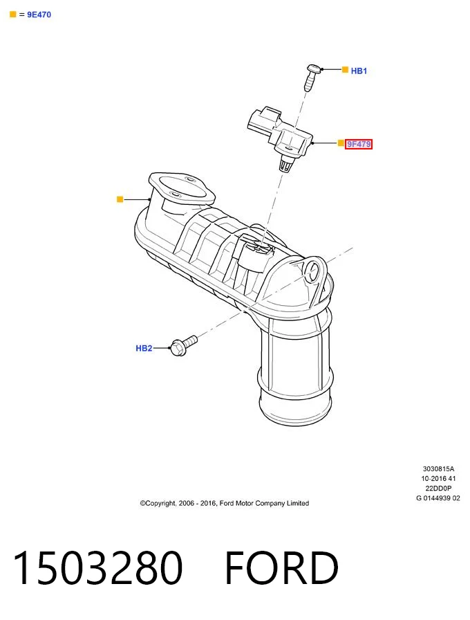 1503280 Ford Датчик наддува