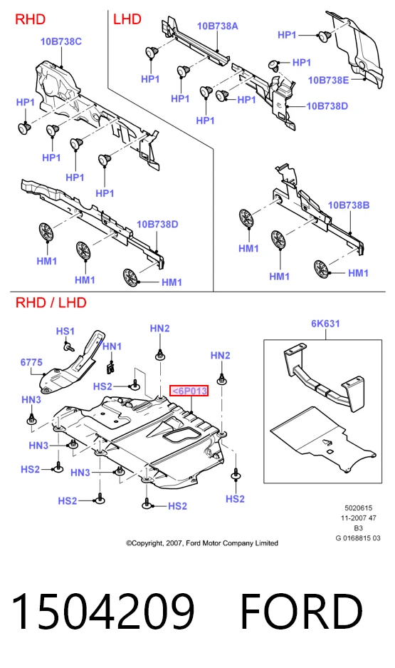 Захист піддона двигуна на Ford C-Max  DM2