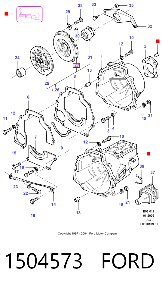 Натискний диск зчеплення на Ford Sierra II GBG, GB4
