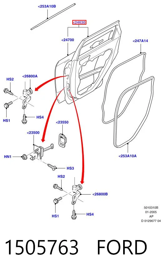 Двері пасажирськи задні ліві на Ford Focus II DA, HCP, DP