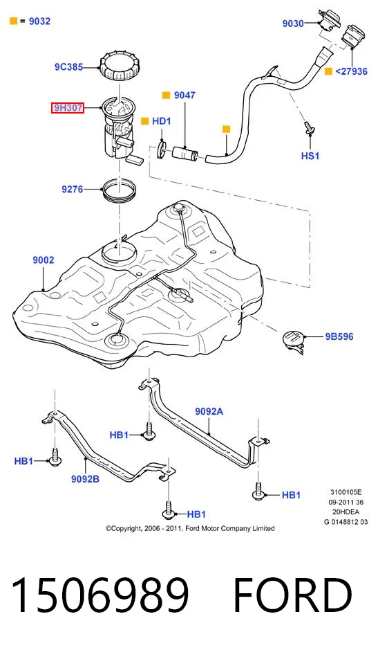 1506989 Ford Електробензонасос