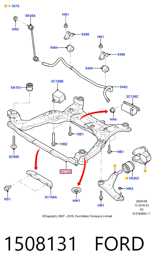 Підрамник передньої підвіски Ford Mondeo IV хетчбек (CA2) (2007 - 2014) ціна, від 237.89 USD