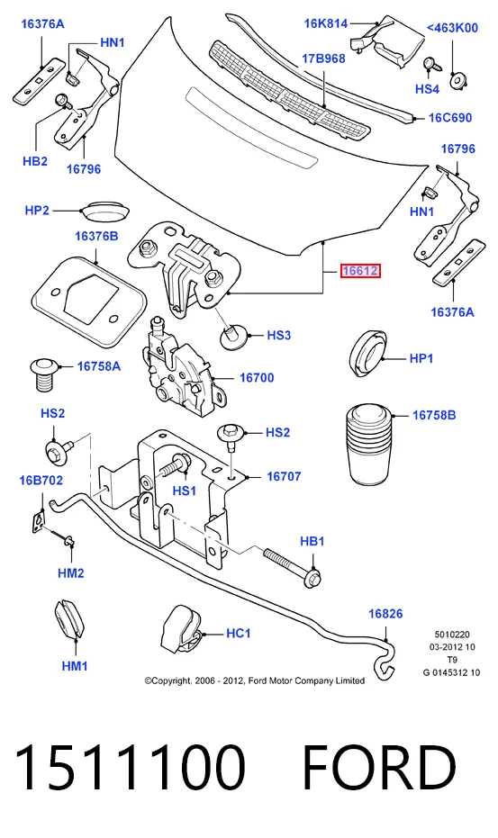  Капот Ford Transit 6