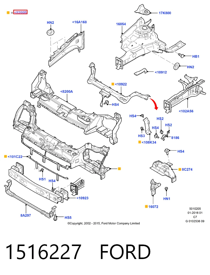 Панель передня Ford Connect фургон (TC7) (2002 - 2013) ціна, від 158.04 USD
