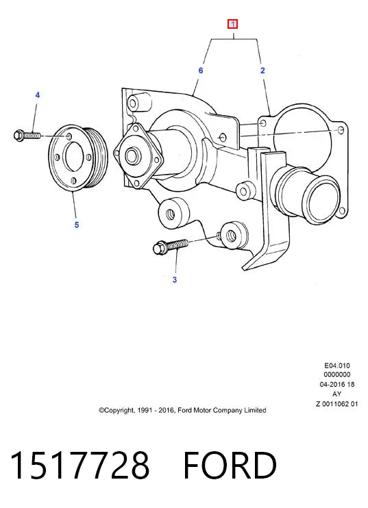 1517728 Ford Насос охолодження