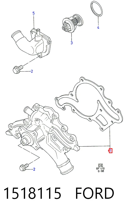 Помпа охолодження Ford Sierra II седан (GBG, GB4) (1987 - 1993) ціна, від 46.97 USD