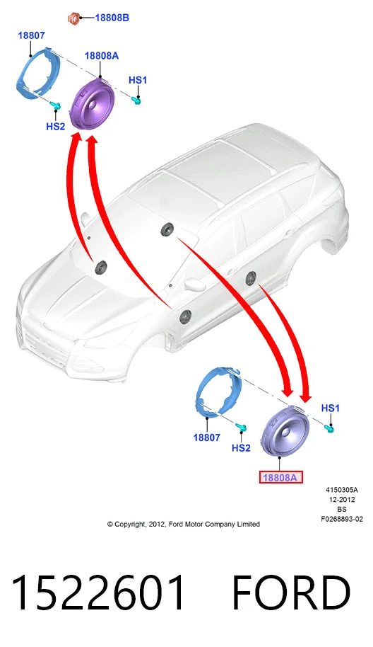 1522601 Ford Динамік задній
