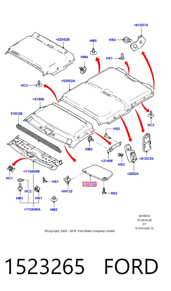 Козирок протисонячний на Ford Connect TOURNEO PU2